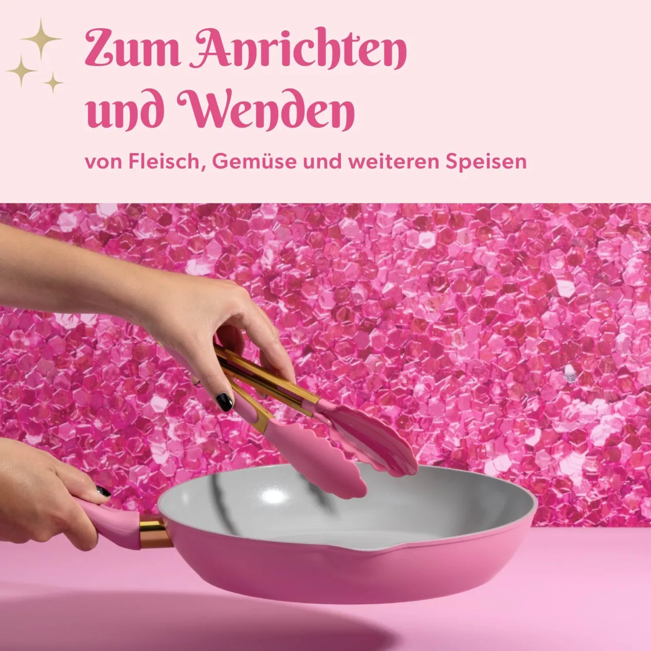 Servierzange, pink gold