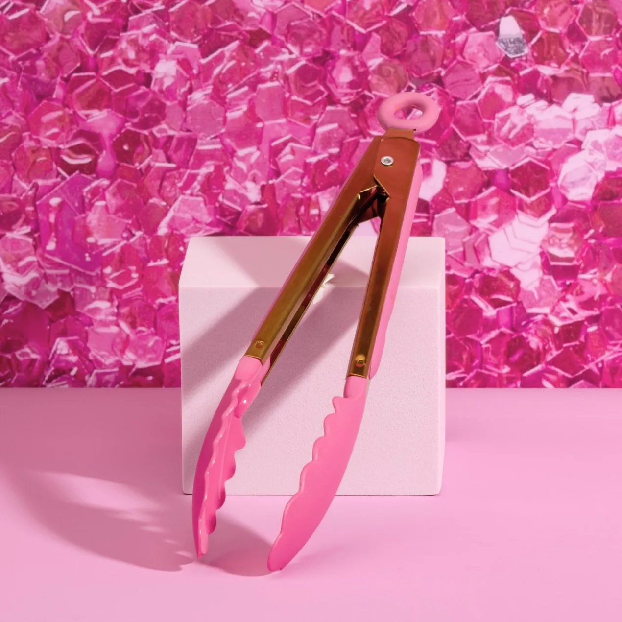 Servierzange, pink gold