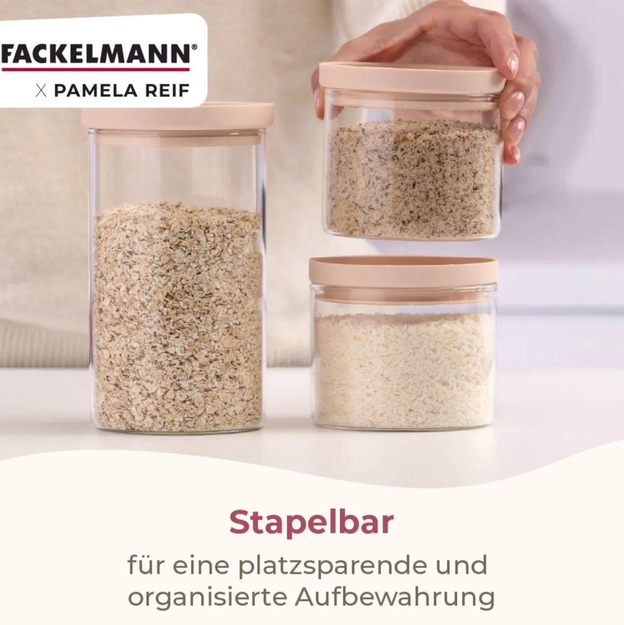 Set Pamela Reif Vorratsdosen rund, 2-tlg.