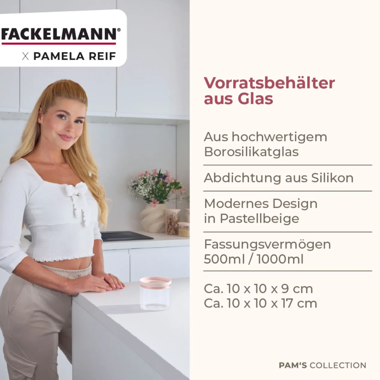 Set Pamela Reif Vorratsdosen rund, 2-tlg.