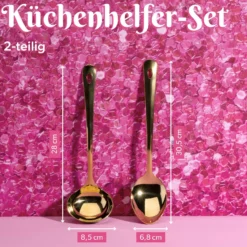 Set Schöpf- und Servierlöffel, gold, 2-tlg.