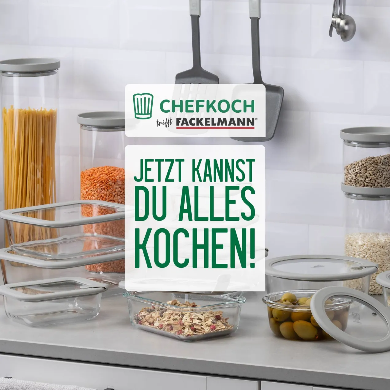Set Vorratsgläser "Alles aus Glas", viereckig, 4-tlg.