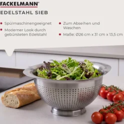 Sieb, Ø26cm, Edelstahl