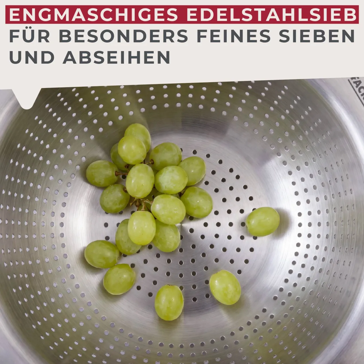 Sieb, Ø23cm, Edelstahl