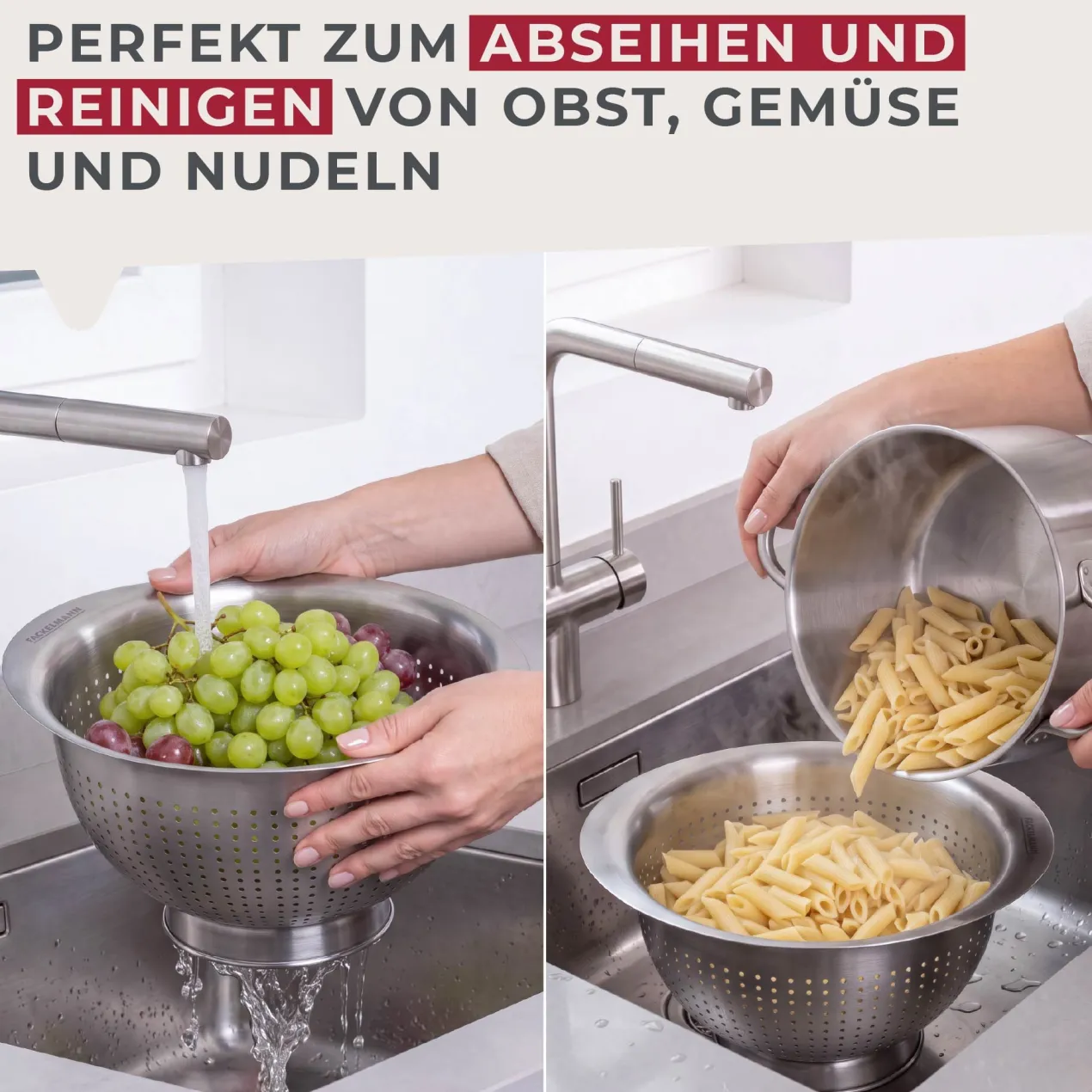 Sieb, Ø23cm, Edelstahl