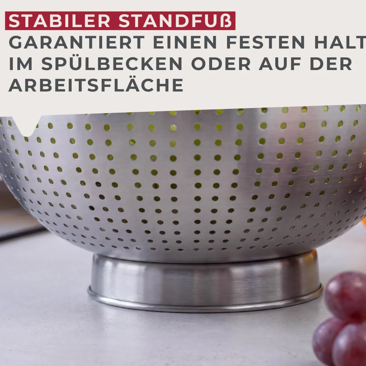 Sieb, Ø23cm, Edelstahl