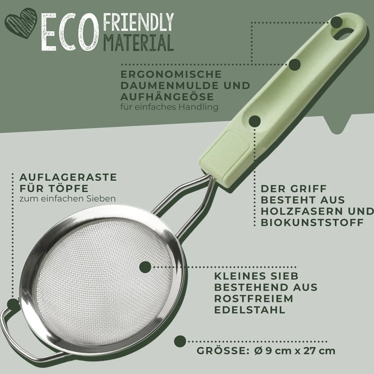 Sieb Ecolution, Ø9cm