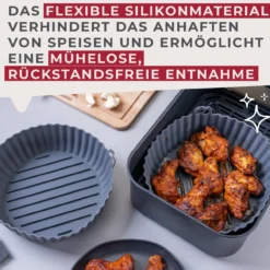 Silikonform für Heißluftfritteuse rund, Ø19cm