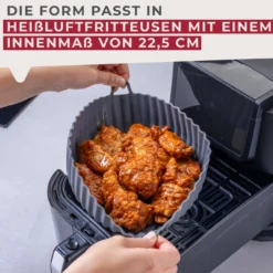 Silikonform für Heißluftfritteuse rund, Ø19cm