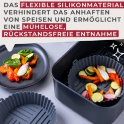 Silikonform für Heißluftfritteuse rund, Ø15cm