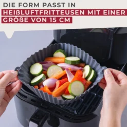 Silikonform für Heißluftfritteuse rund, Ø15cm