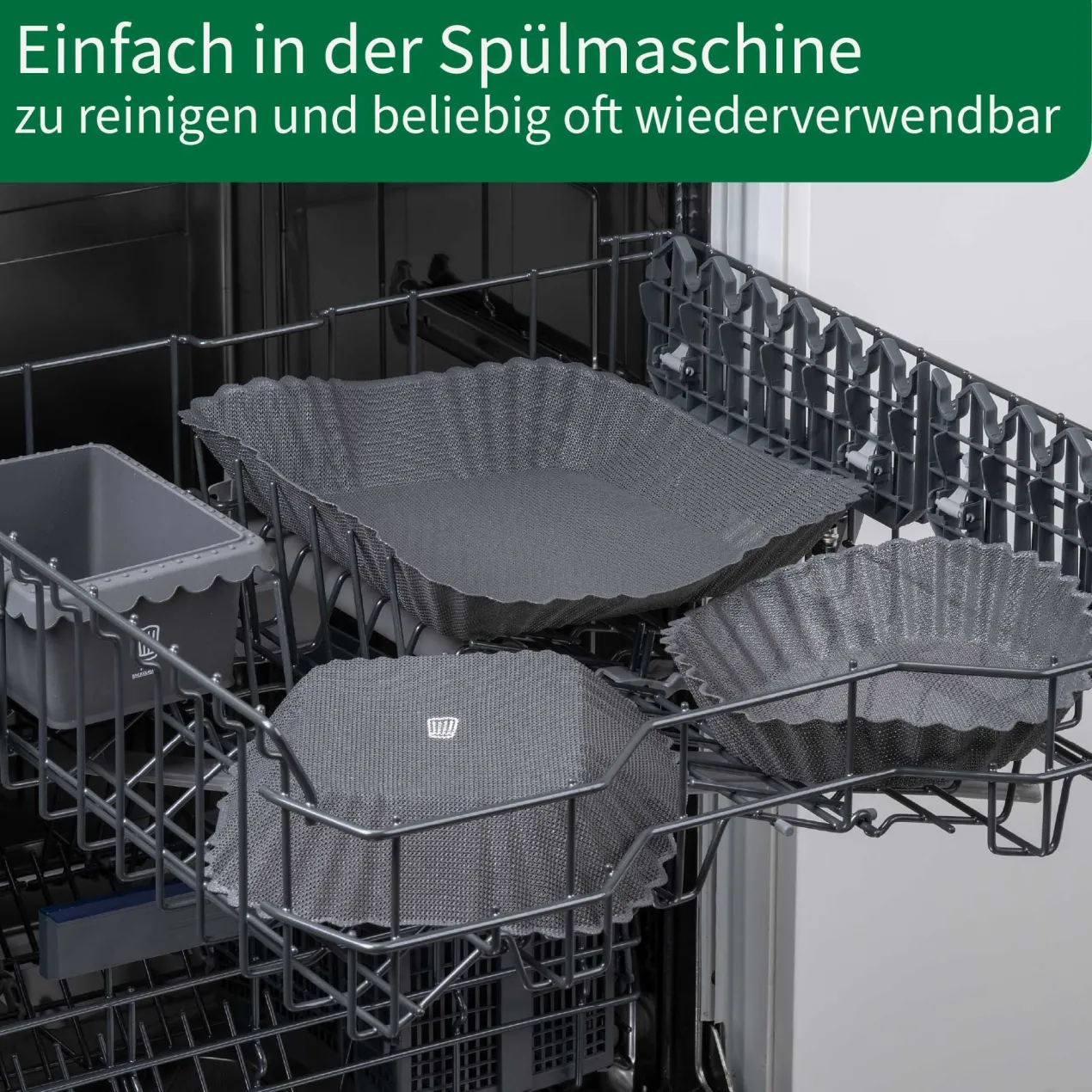 Silikonform für Heißluftfritteuse München, antihaft, 21x21cm