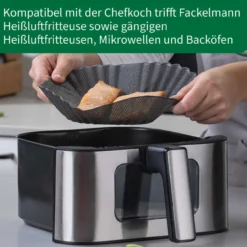Silikonform für Heißluftfritteuse München, antihaft, 21x21cm