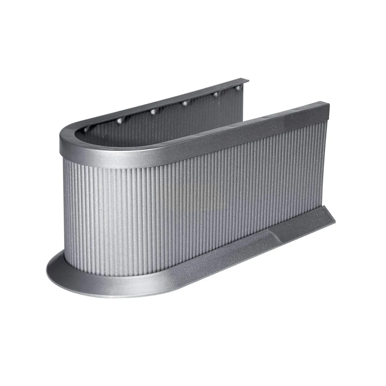 Siphonabdeckung, zuschneidbar in Höhe und Länge, silber