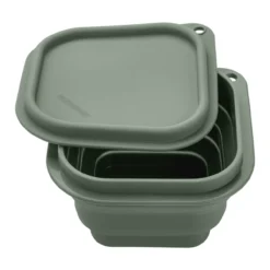 Snack Box Be The Move, faltbar, eckig, 13x13cm, grün