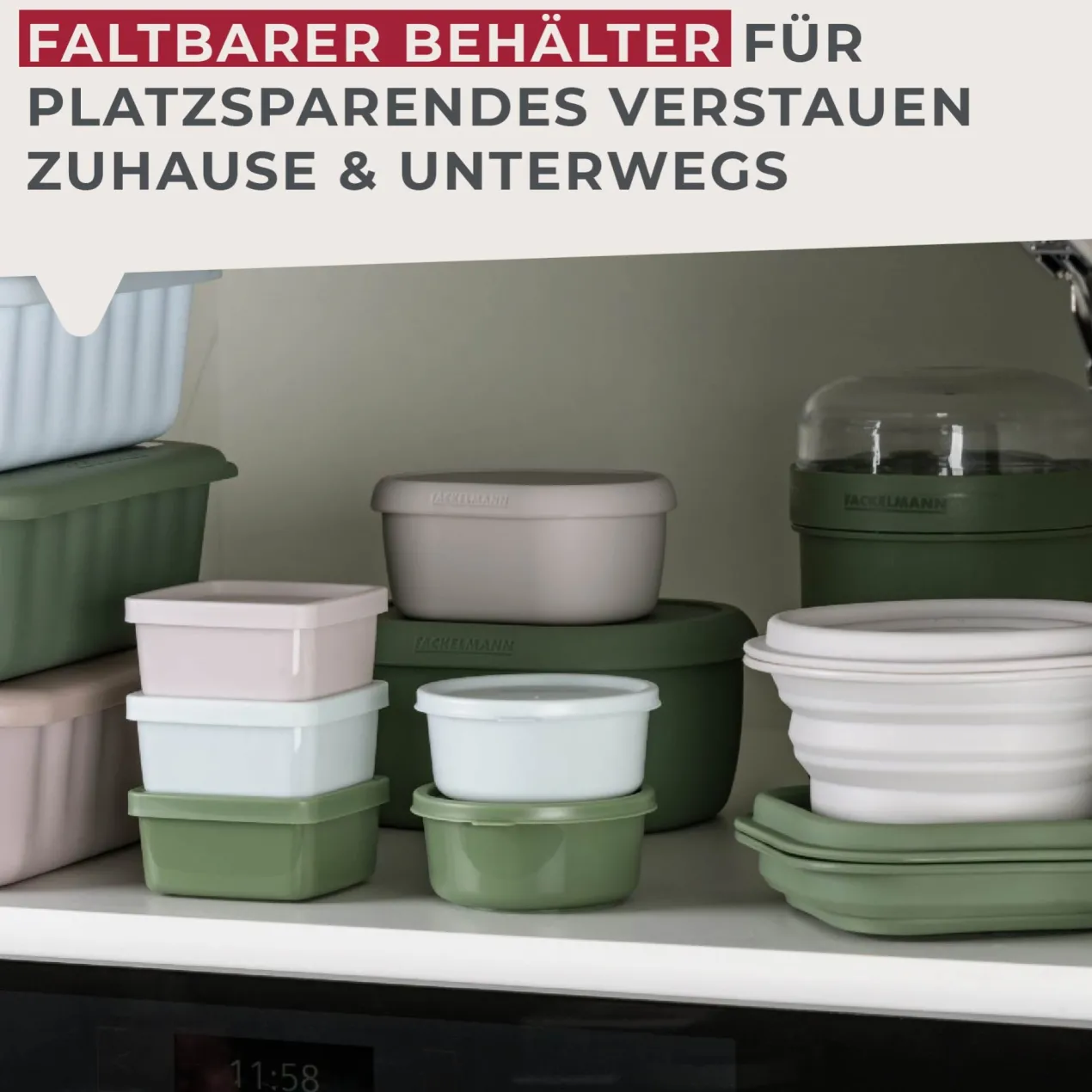 Snack Box Be The Move, faltbar, rund, Ø13cm, weiß
