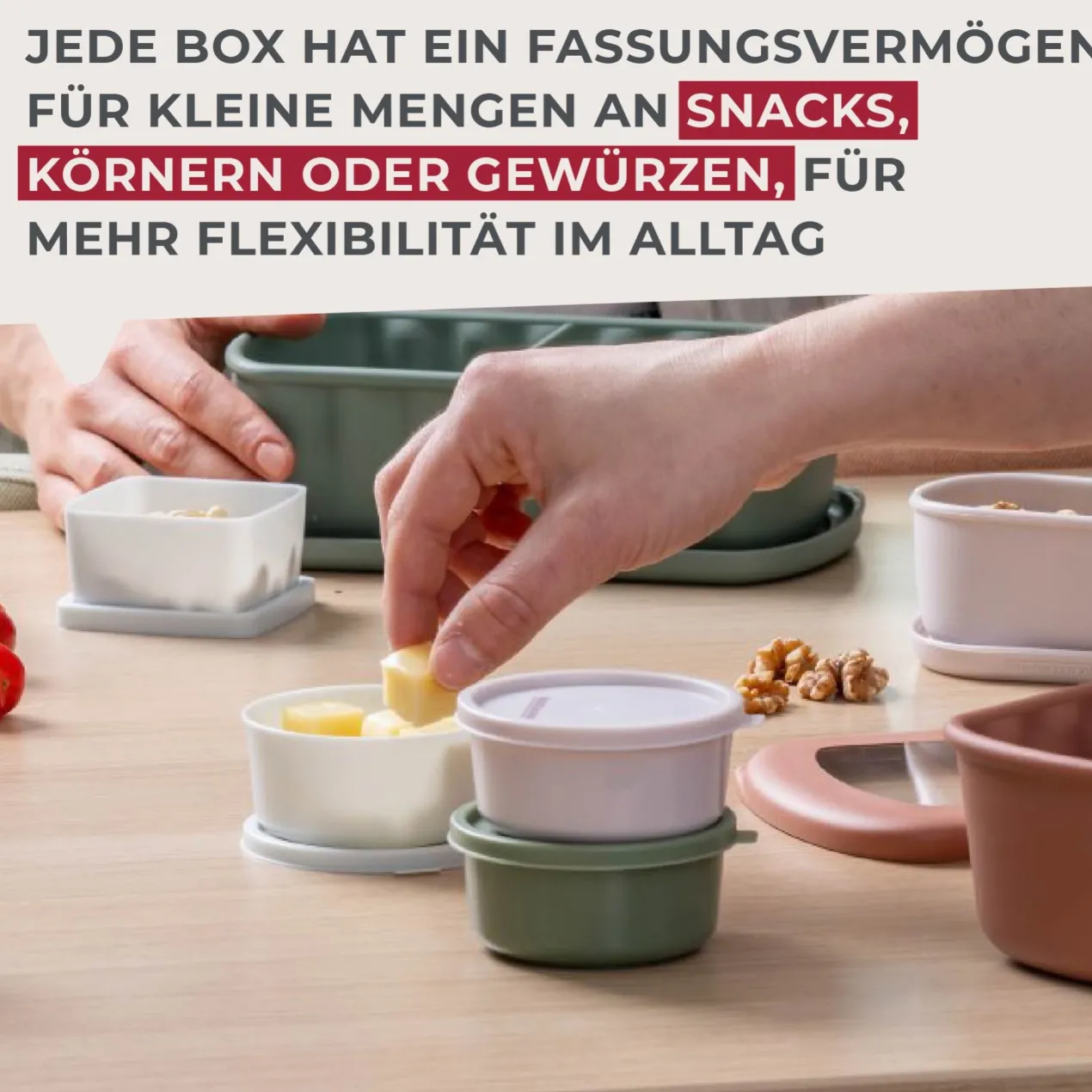 Snack Box Be The Move, rund, Ø8cm, 3 Stk.