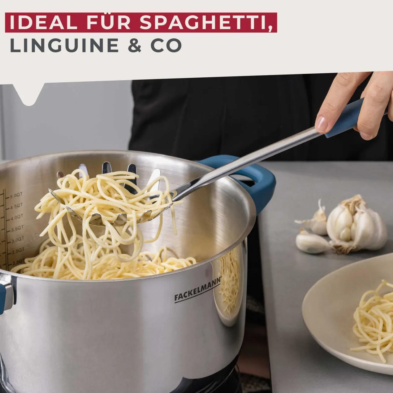 Spaghettilöffel Essential, blau