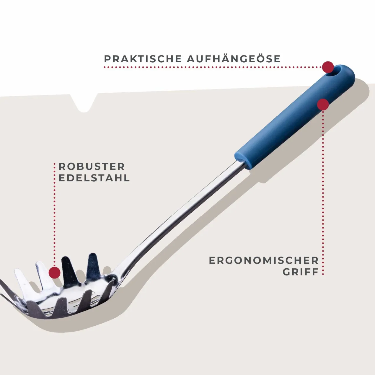 Spaghettilöffel Essential, blau