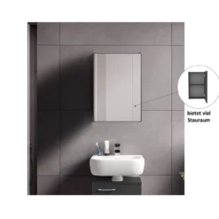 Spiegelschrank Easy, 40cm, Anthrazit