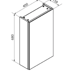Spiegelschrank Easy, 40cm, Eiche
