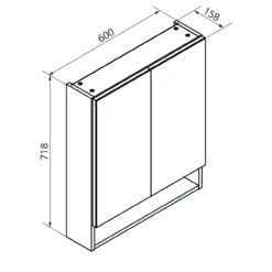 Spiegelschrank Easy, 60cm, weiß