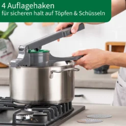 Spätzlepresse mit 3 Lochscheiben, 4-teilig