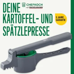 Spätzlepresse mit 3 Lochscheiben, 4-teilig