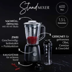 Standmixer, Glas, 1,5L, 600W