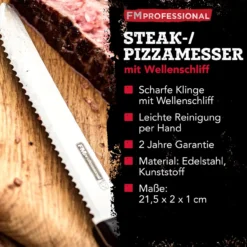 Steakmesser, 10cm Edelstahl-Klinge