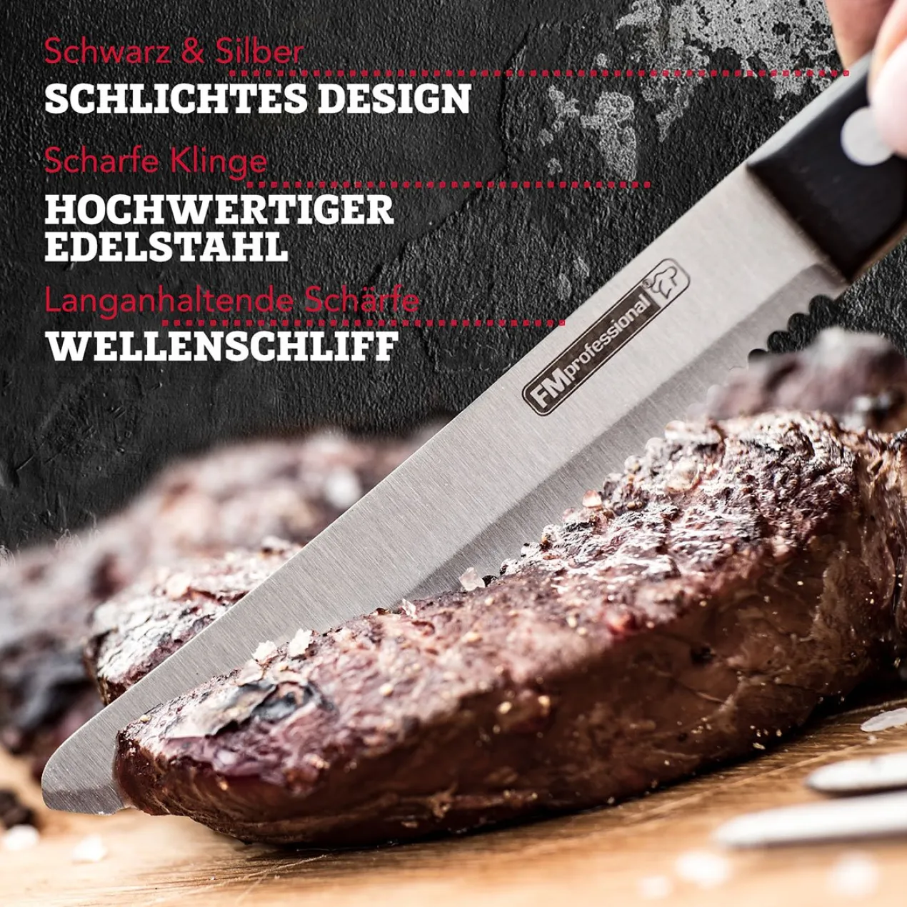 Steakmesser / Pizzamesser, 6 Stück