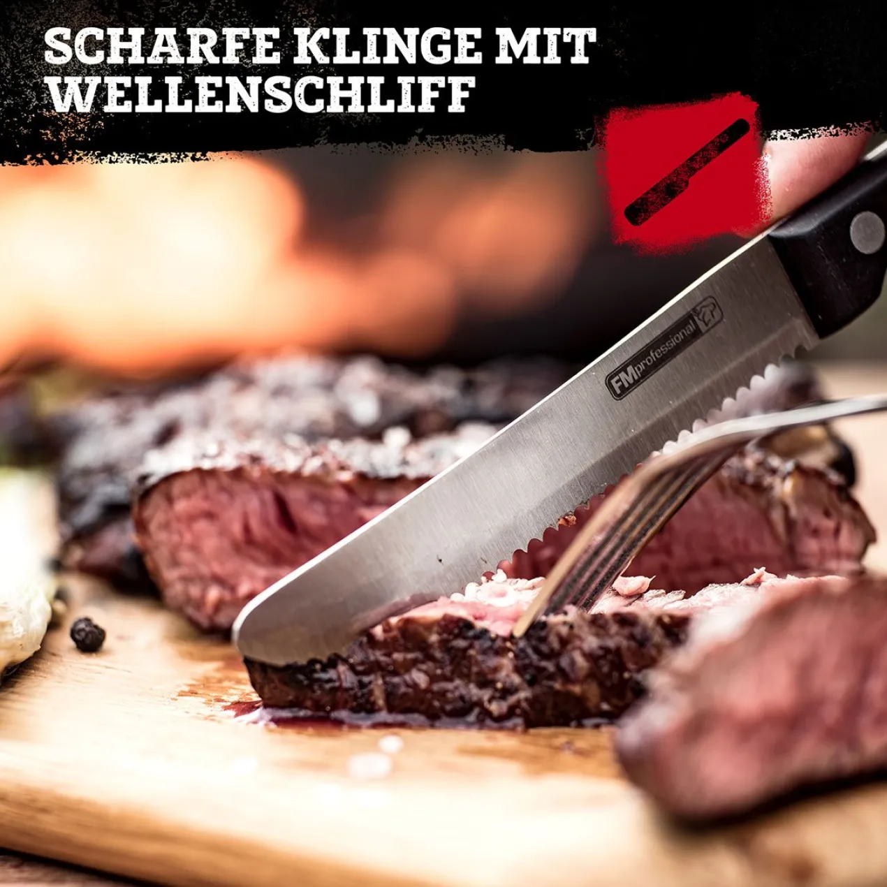 Steakmesser / Pizzamesser, 6 Stück