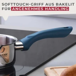 Stielkasserolle Essential, Ø12cm, blau