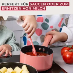 Stielkasserolle Mini Cooking, rosa, Ø14cm