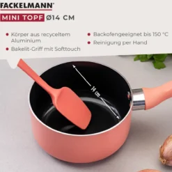 Stielkasserolle Mini Cooking, rosa, Ø14cm
