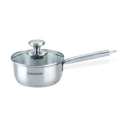 Stielkasserolle mit Deckel Ovalgriff, Ø16cm, Edelstahl