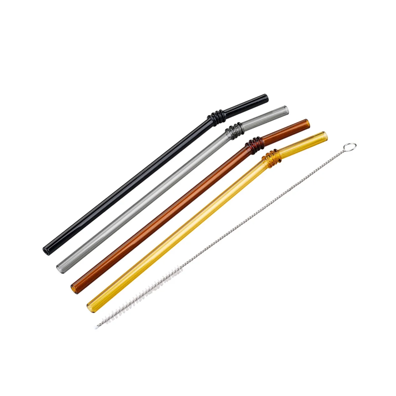 Strohhalme gebogen, Glas, bunt