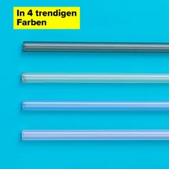 Strohhalme wiederverwendbar, inkl. Reinigungsbürste, 4 Stück, Glas