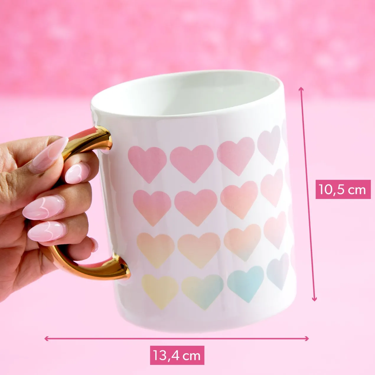Tasse "Herzen", 450ml
