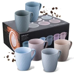 Tassen bunt, 340ml, 6er Set