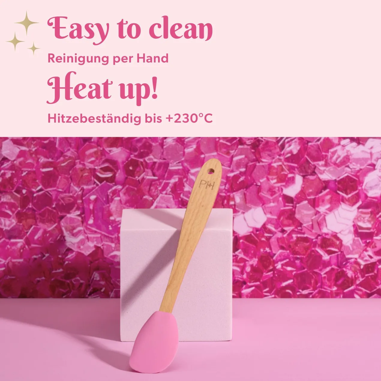 Teigschaber mini, 20cm, pink