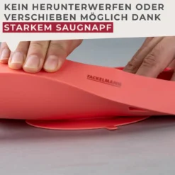 Teller mit Saugnapf Mini Cooking, Wal, unterteilt, Silikon