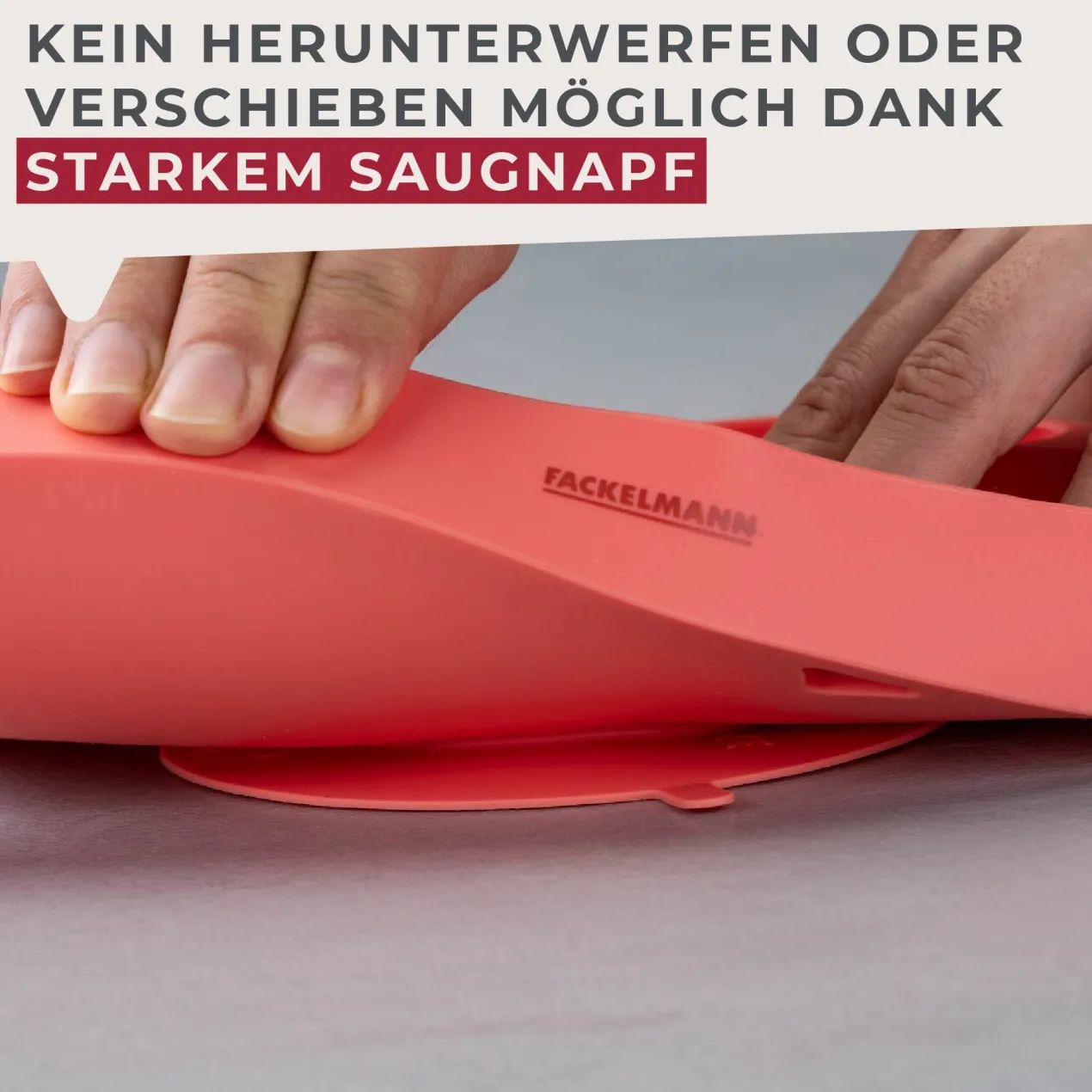 Teller mit Saugnapf Mini Cooking, Wal, unterteilt, Silikon
