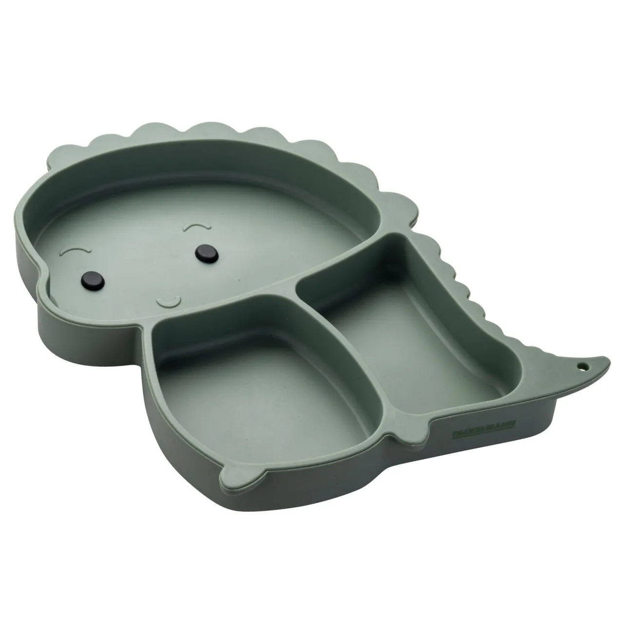 Teller mit Saugnapf Mini Cooking, Dino, unterteilt, Silikon