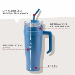 Thermotrinkbecher Blau, 1,2 L