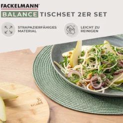 Tischset Balance, grün, Ø38cm, 2 Stück