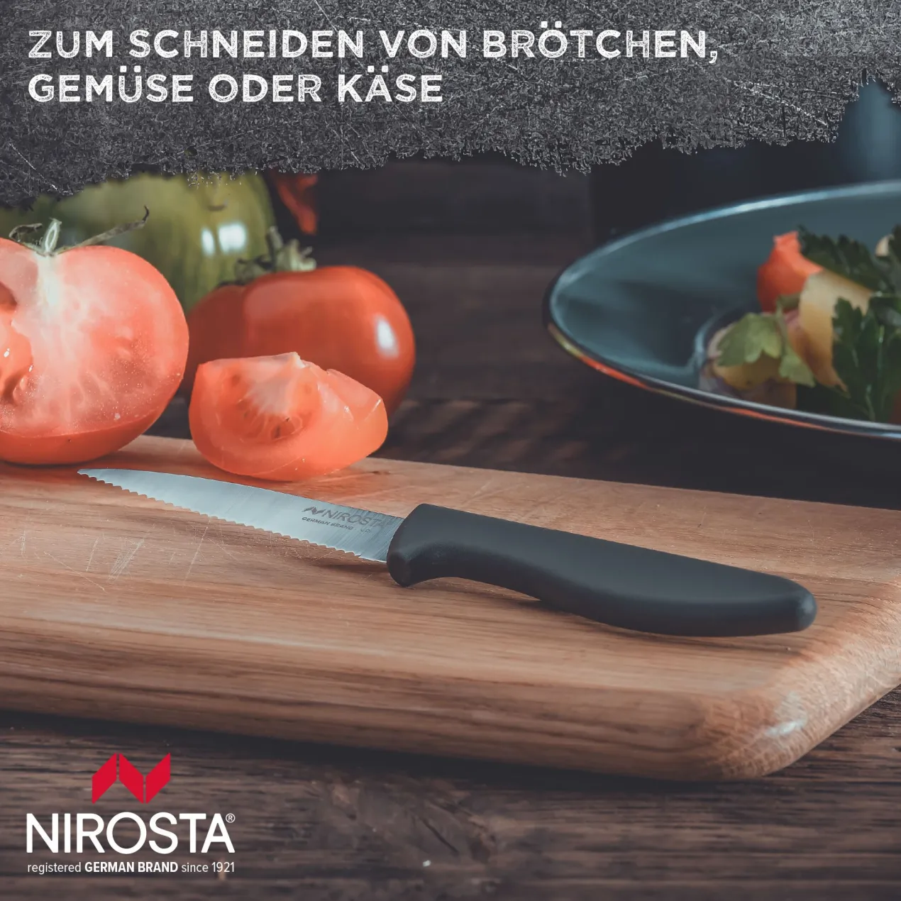 Tomatenmesser Original, 8,5cm Edelstahl-Klinge, gezahnt