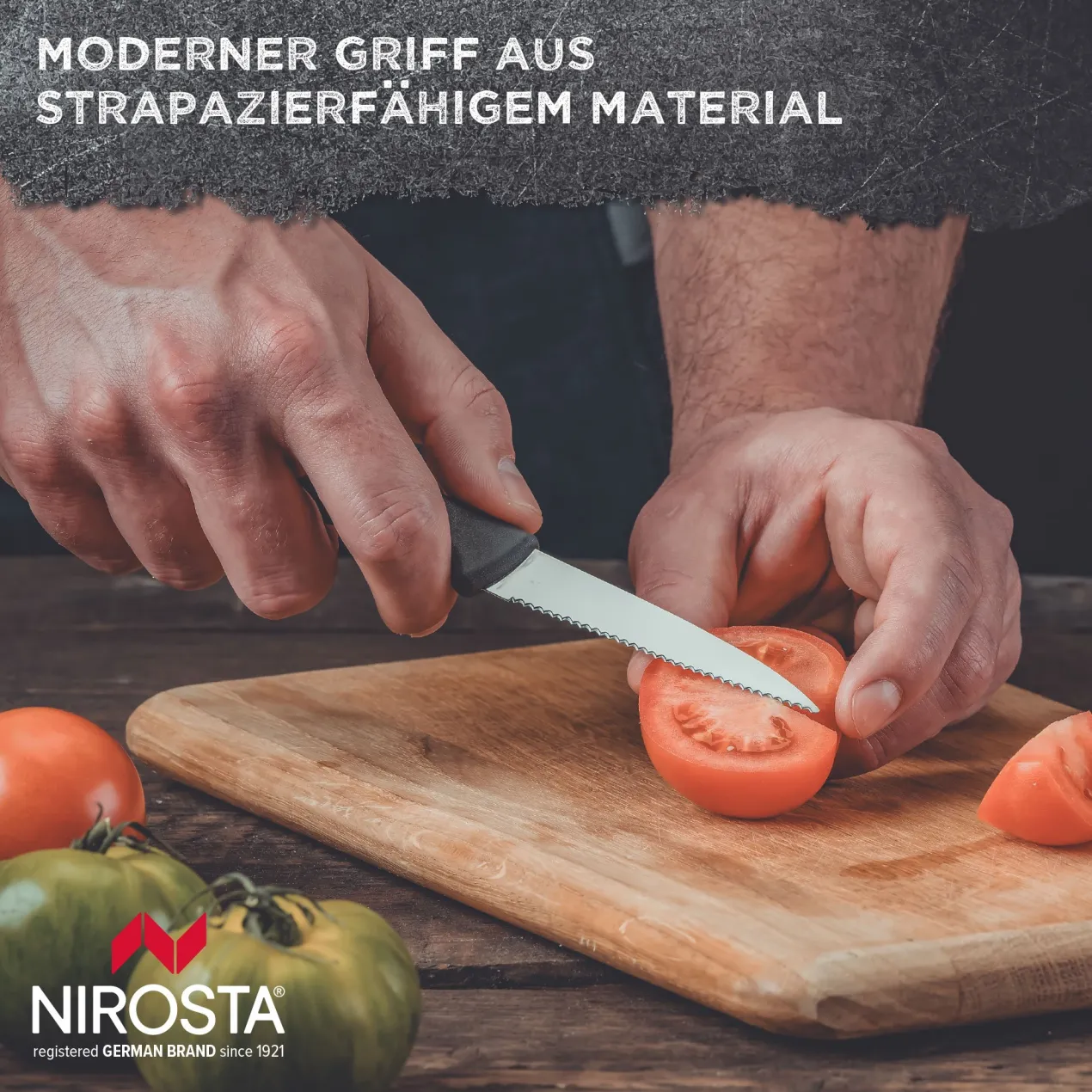 Tomatenmesser Original, 8,5cm Edelstahl-Klinge, gezahnt