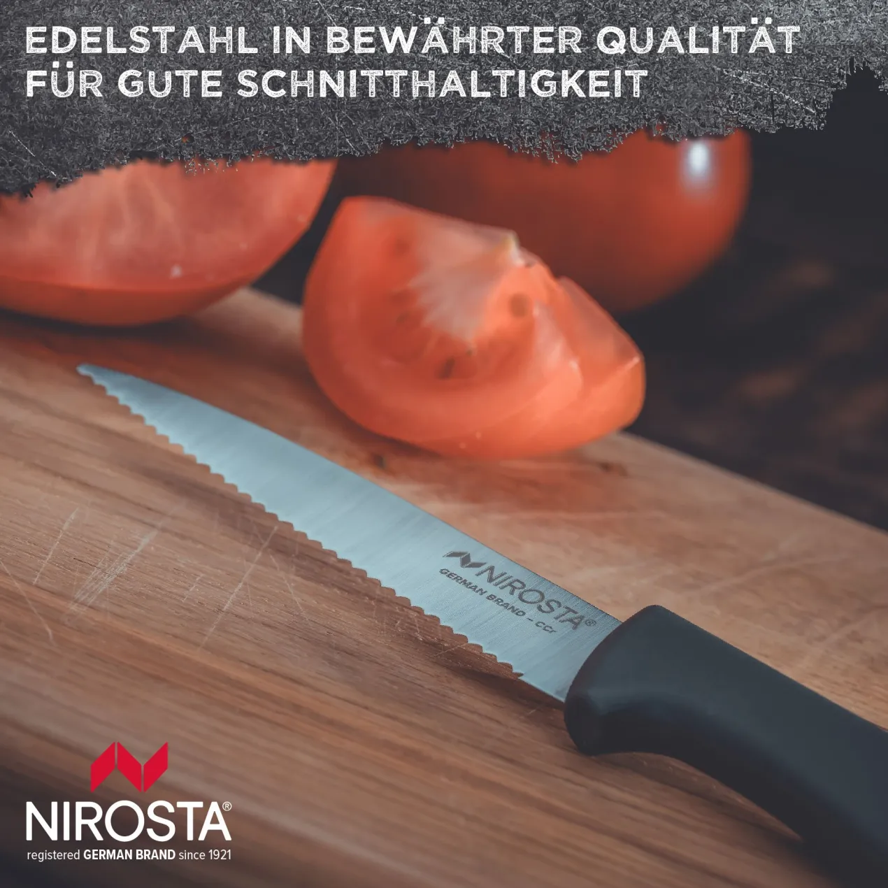 Tomatenmesser Original, 8,5cm Edelstahl-Klinge, gezahnt