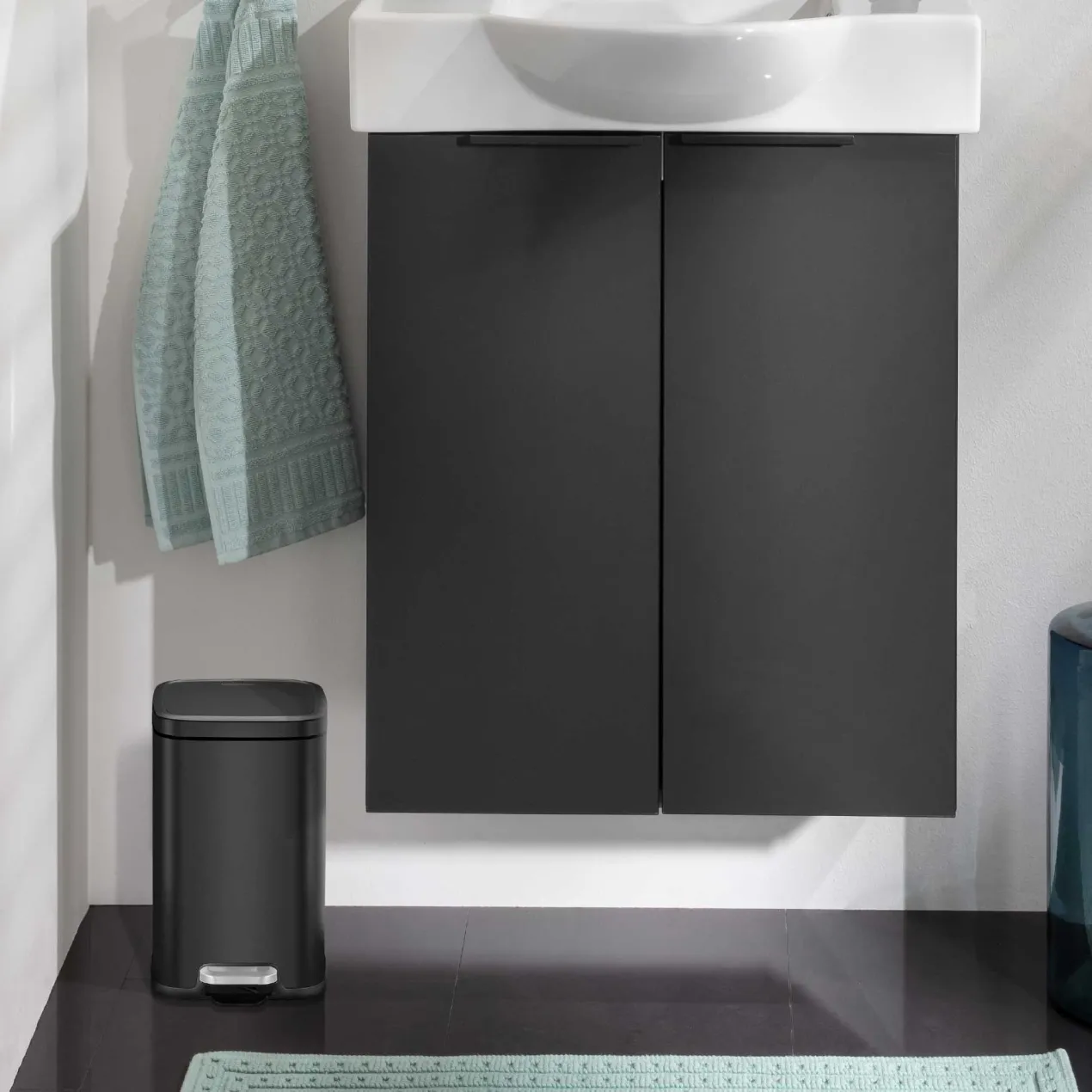 Tretmülleimer London, schwarz, 4L